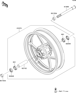 ER650 Переднее колесо