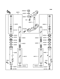 ZR400 Передняя вилка