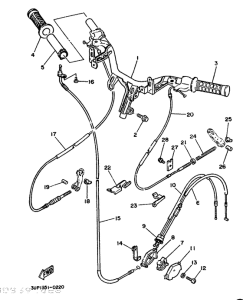 CH80 Steering handle. cable