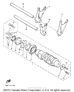 XVZ12DWC Shift cam - fork