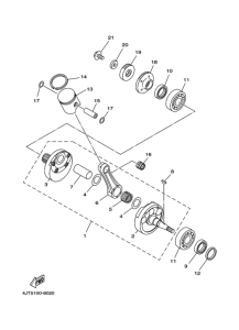TZ125 Коленчатый вал и поршни