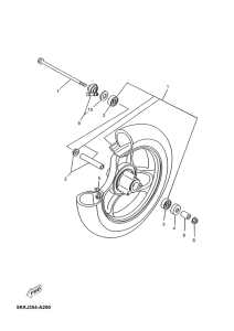 YN100 Переднее колесо