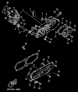 CW50RS Картер двигателя