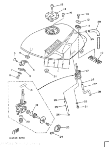 RD350LC (37KW) Топливный бак