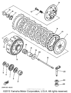 YZ250A Сцепление
