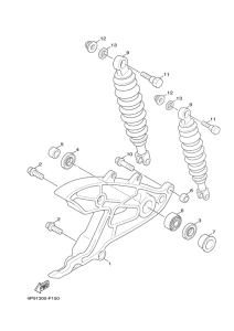 XC125 Rear arm & suspension