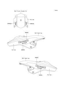 KLE650 Decals(yellow)