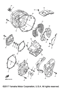 YZF-R1S Крышка картера двигателя