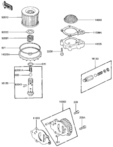 KZ440 Насос масляный  / фильтр масляный