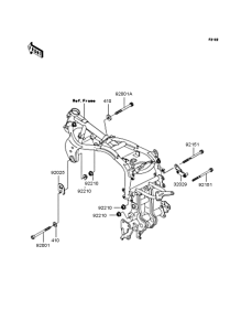 ZX900 Крепление двигателя
