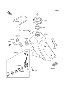 KLX300R Топливный бак