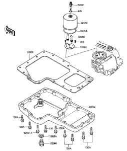 KZ750 CSR Breather cover / oil plan