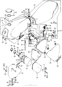 XL175 Fuel tank + seat + air cleaner