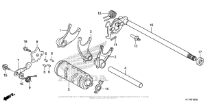 CMX250X Вилка переключения передач