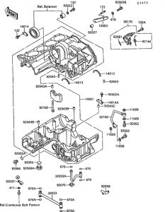 ZX1000 Картер двигателя