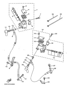 YP250D Главный тормозной цилиндр
