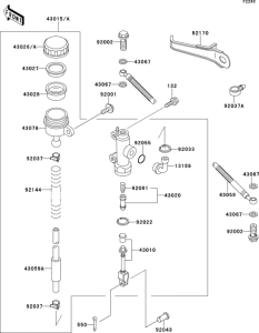 ZX500 Задний торм цилиндр