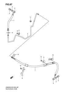 AN650 (ABS) Задние тормозные трубки