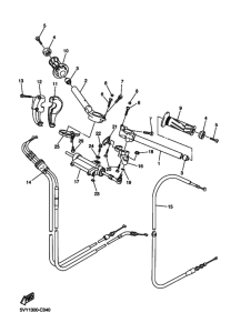 YZF-R1 Рулевой рычаг и кабель