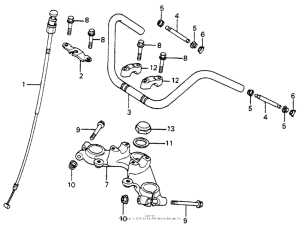 CM200 Handlebar + top bridge