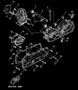 YH50 Картер двигателя