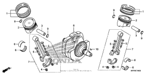 VT1300CX Коленчатый вал и поршни