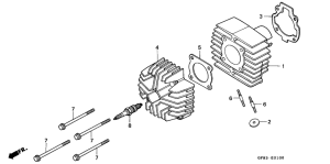 QR50 Головка блока цилиндров / цилиндр