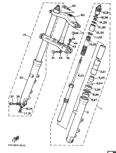 TZ250 Передняя вилка