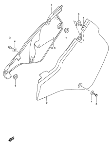 RMX250 Обтекатель задний