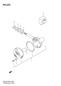 GN125 Front turn signal lamp