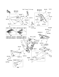 KLX125 Боковые обтекатели