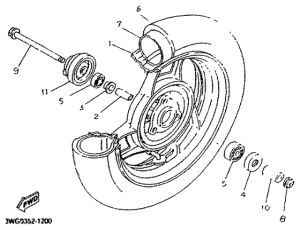 CY50R Переднее колесо