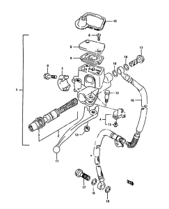 AH100 Передний тормозной цилиндр