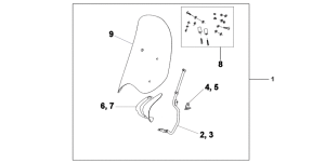 SH300 Ветровое стекло