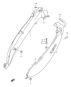 GSX750 Обтекатель задний