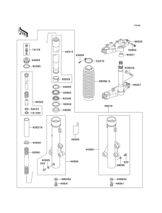 KL250 Передняя вилка
