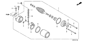 CB1000R Стартерный мотор