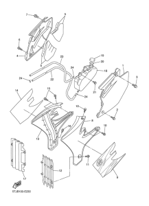 WR250F Боковые обтекатели