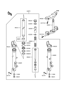 ZR400 Передняя вилка