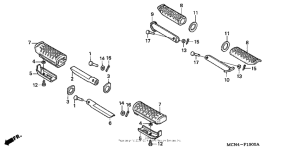 CB750 Подножки