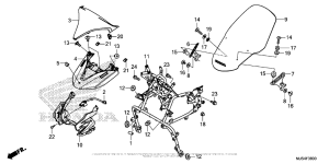 NC700J (DCT) Windscreen + Front Garnish