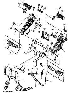 XJ600 Stand. footrest