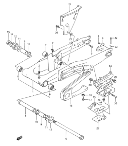 DR350 Маятник задний