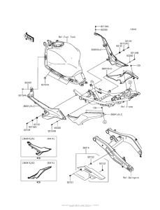 EX650 Боковые обтекатели