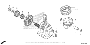 CRF250L (ABS) Коленчатый вал и поршни