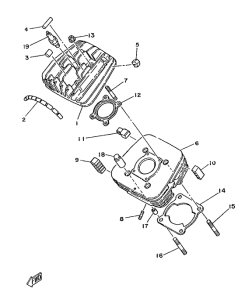 DT125MX Головка цилиндров
