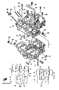 FZR1000 FZR1000W Картер двигателя