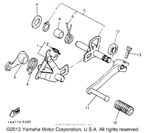 XJ700XN Вал переключения