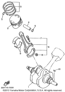 XVS650 Коленчатый вал и Поршень
