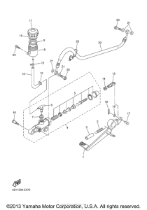 YZF-R1S Задний торм цилиндр